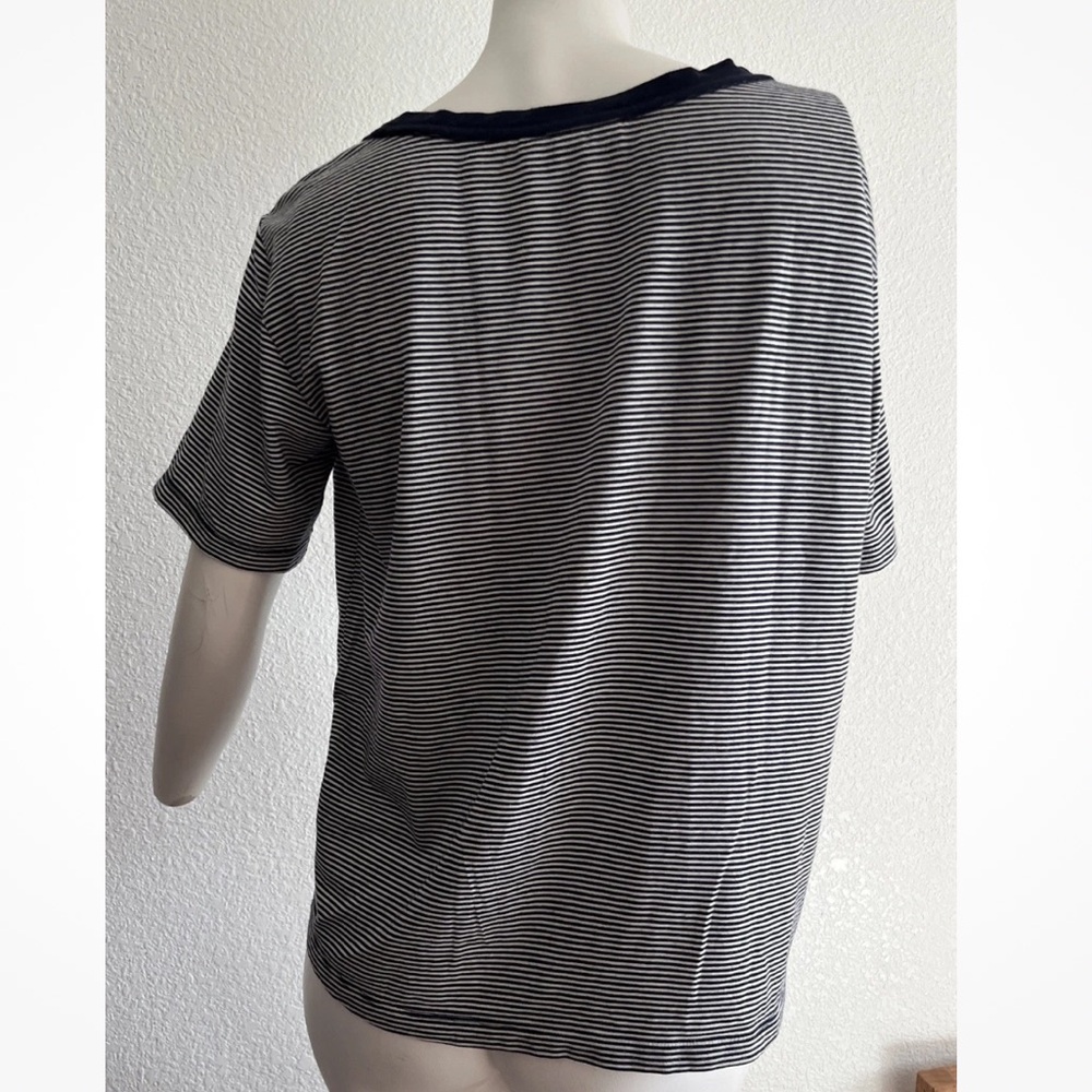 Icebreaker Merino Wool Blend T-Shirt Womens Small Short Sleeve Striped Tee Top - Picture 4 of 10